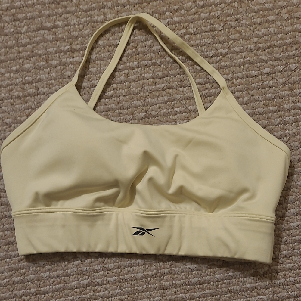 Reebok Women's Light Yellow Sports Bra